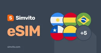 South America · 10 areas eSIM